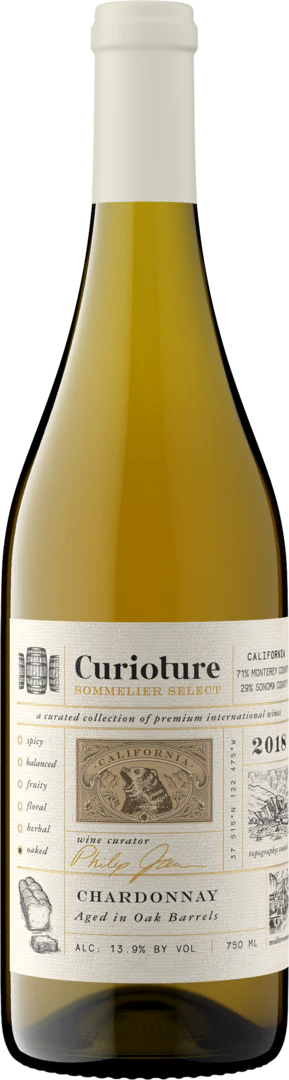 Curioture 2018 Chardonnay Monterey County - Sonoma County, California