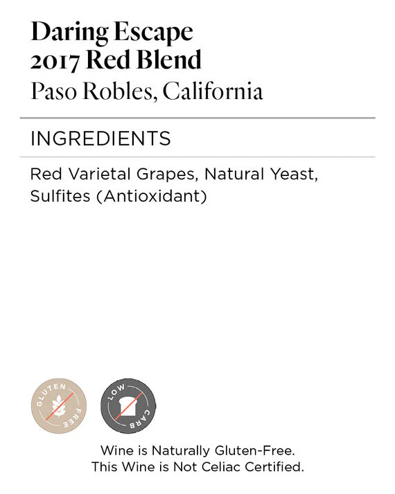 Daring Escape 2017 Red Blend Paso Robles, California - Image 5