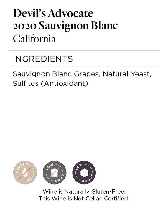 Devil's Advocate 2020 Sauvignon Blanc, California - Image 5
