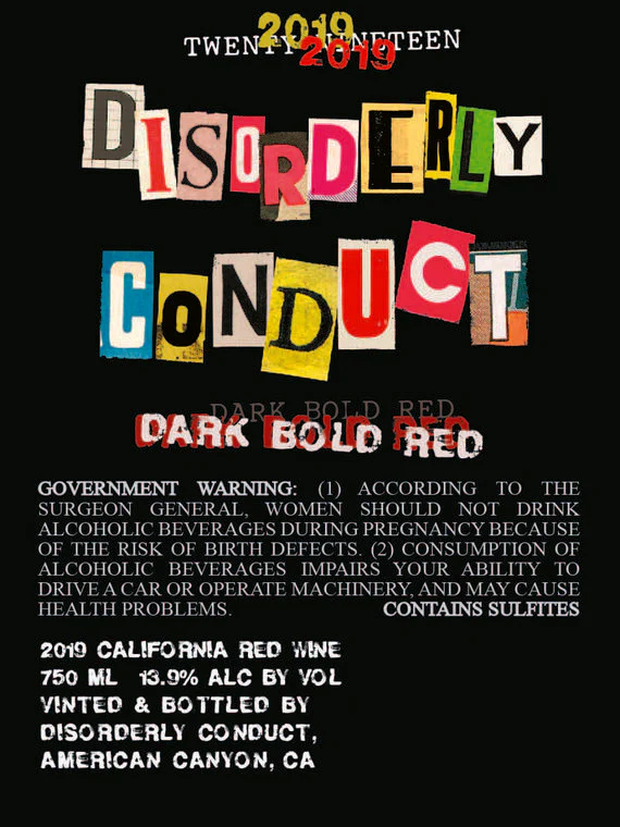 Disorderly Conduct 2019 Dark Bold Red, California - Image 3