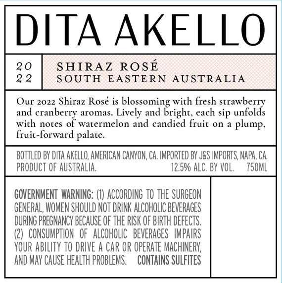 Dita Akello 2022 Shiraz Rosé South Eastern Australia, Australia - Image 3