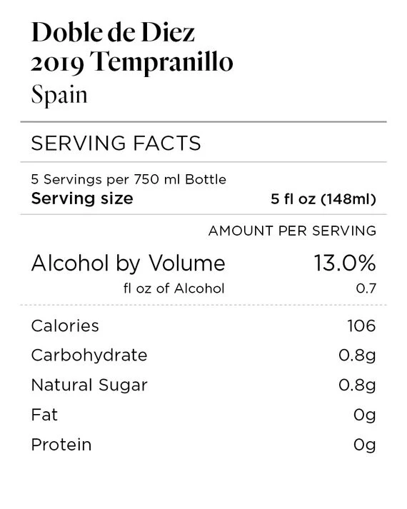 Doble de Diez 2019 Tempranillo Spain - Image 3