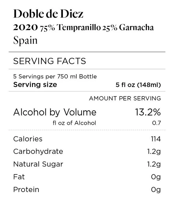 Doble de Diez 2020 Tempranillo - Garnacha, Spain - Image 4