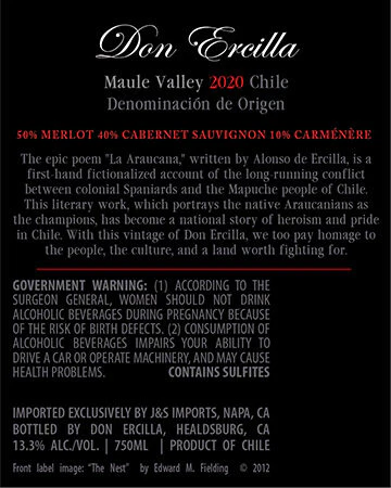 Don Ercilla 2020 Merlot – Cabernet – Carménère Maule Valley DO, Chile - Image 3
