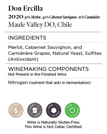 Don Ercilla 2020 Merlot – Cabernet – Carménère Maule Valley DO, Chile - Image 5