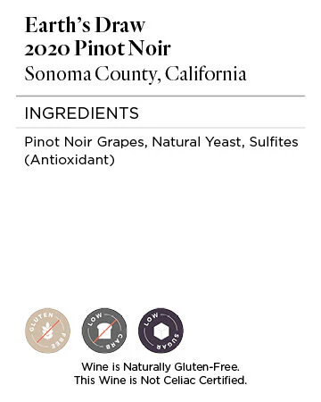 Earth's Draw 2020 Pinot Noir Sonoma County, California - Image 5