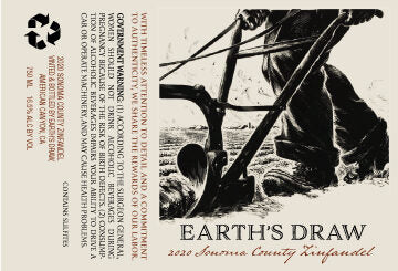 Earth's Draw 2020 Zinfandel Sonoma County, California - Image 3