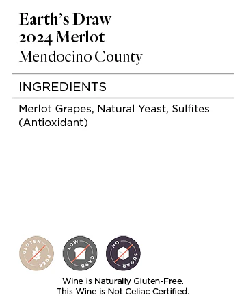 Earth's Draw 2024 Merlot Mendocino County, California - Image 5