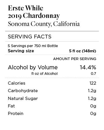 Erste While 2019 Chardonnay Sonoma County, California - Image 4