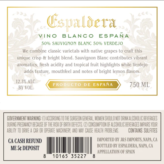 Espaldera 2024 50 Sauvignon blanc-50 Verdejo Spain - Image 3
