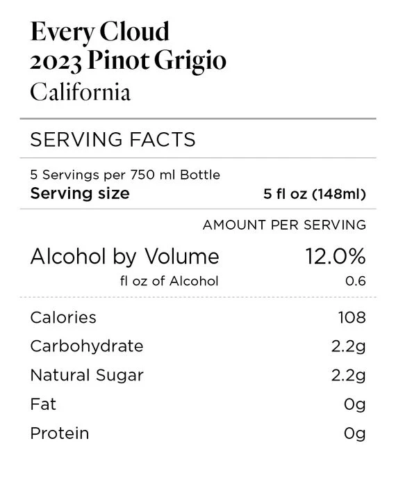 Every Cloud 2023 Pinot Grigio, California - Image 4
