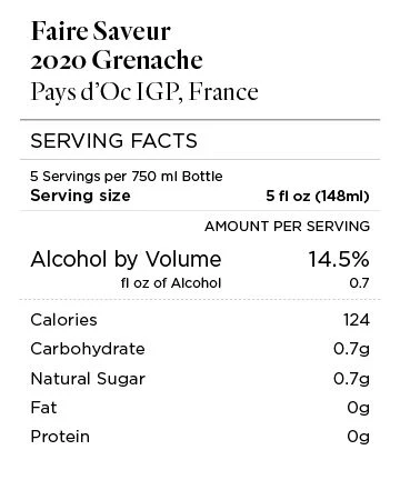 Faire Saveur 2020 Grenache Pays d'Oc IGP, France - Image 4