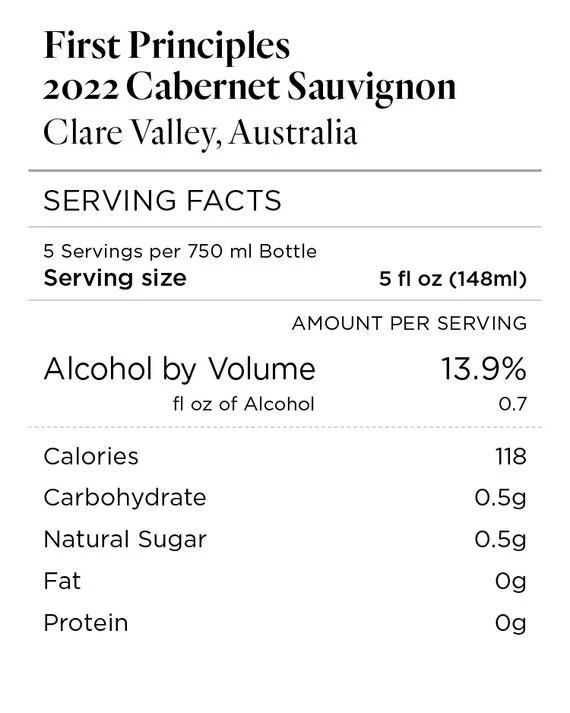 First Principles 2022 Cabernet Sauvignon Clare Valley, Australia - Image 4