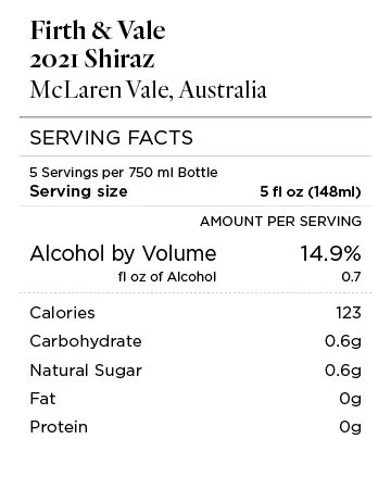 Firth & Vale 2021 Shiraz McLaren Vale, Australia - Image 4