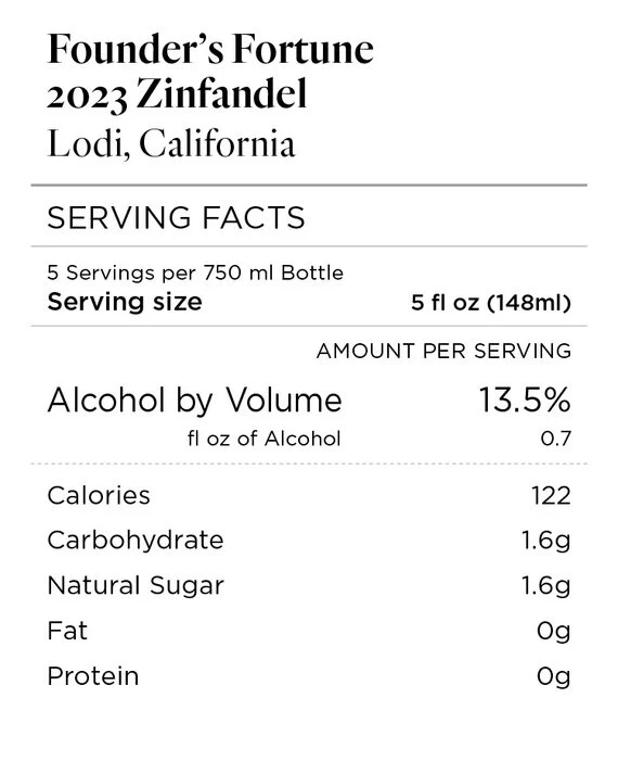 Founder's Fortune 2023 Zinfandel Lodi, California - Image 4