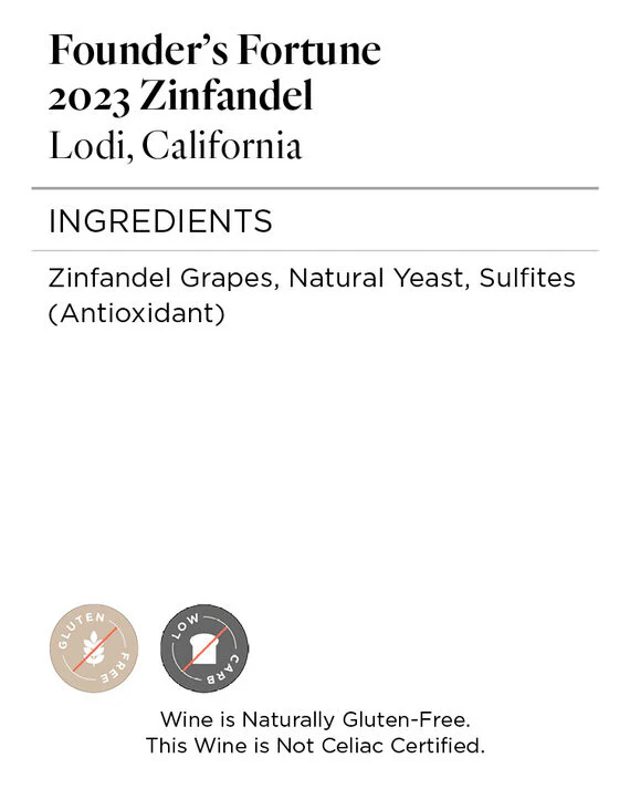 Founder's Fortune 2023 Zinfandel Lodi, California - Image 5
