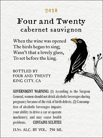 Four and Twenty 2018 Cabernet Sauvignon Columbia Valley, Washington - Image 3