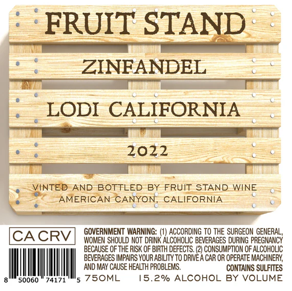 Fruit Stand 2022 Zinfandel Lodi, California - Image 3