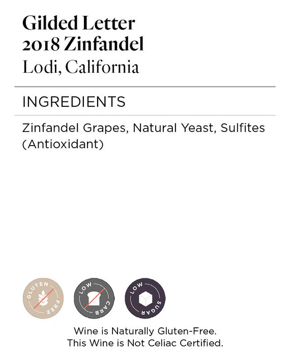 Gilded Letter 2018 Zinfandel Lodi, California - Image 5