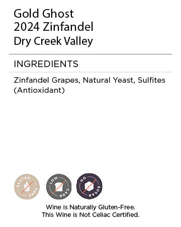 Gold Ghost 2024 Zinfandel Dry Creek Valley - Image 5