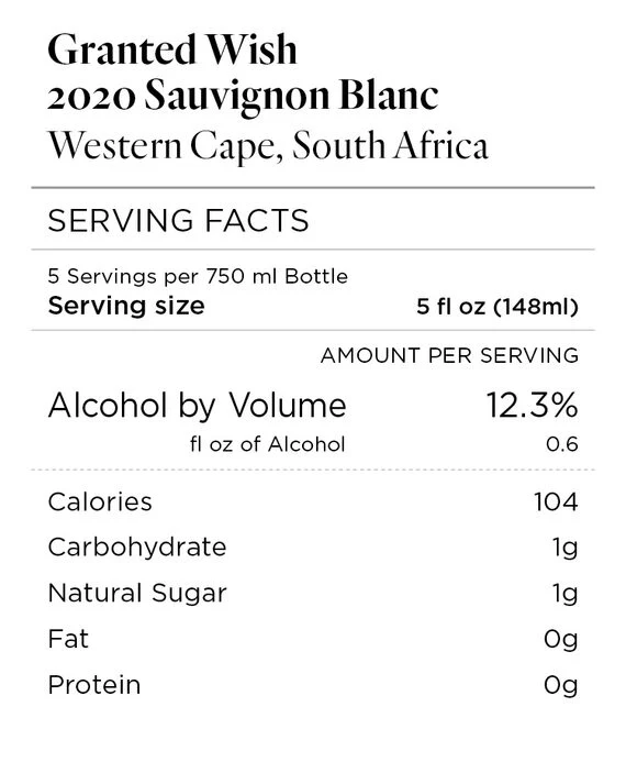 Granted Wish 2020 Sauvignon Blanc Western Cape, South Africa - Image 3
