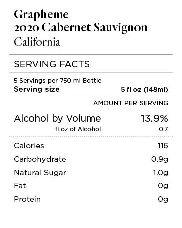 Grapheme 2020 Cabernet Sauvignon California - Image 4