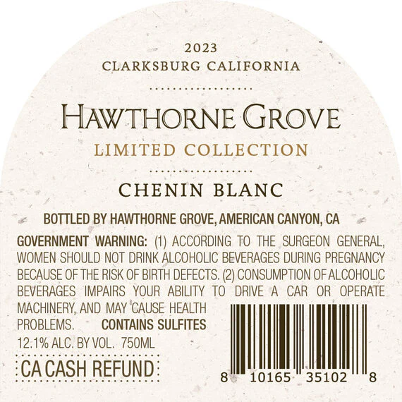 Hawthorne Grove 2023 Chenin Blanc Clarksburg, California - Image 3