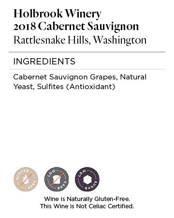 Holbrook Winery 2018 Cabernet Sauvignon Rattlesnake Hills, Washington - Image 6