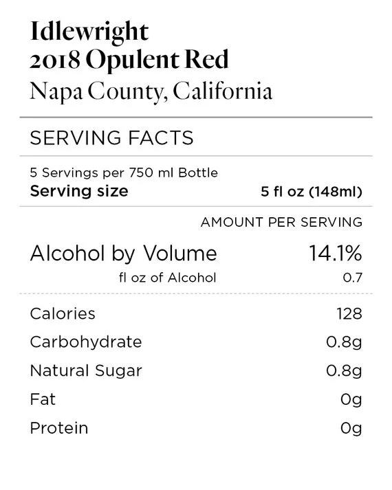 Idlewright 2018 Opulent Red Napa County, California - Image 4