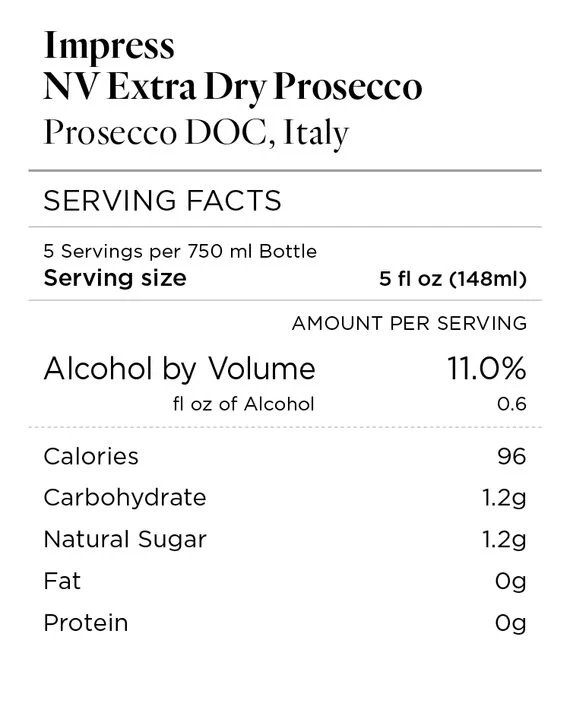 Impress NV Extra Dry Prosecco DOC, Italy - Image 6
