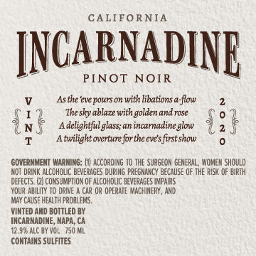 Incarnadine 2020 Pinot Noir California - Image 3