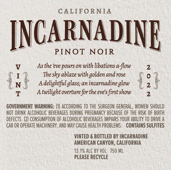 Incarnadine 2022 Pinot Noir, California - Image 3
