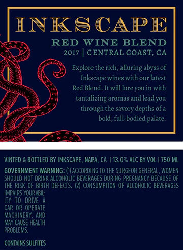 Inkscape 2017 Red Blend Central Coast, California - Image 3