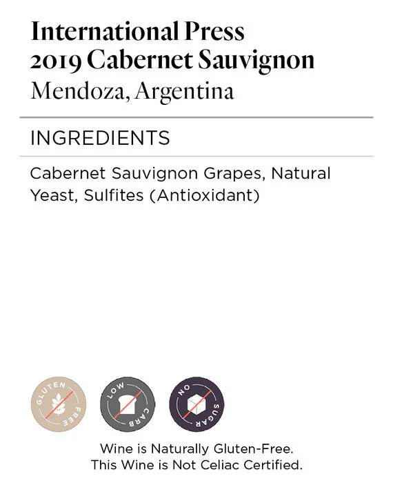 International Press 2019 Cabernet Sauvignon Mendoza, Argentina - Image 5
