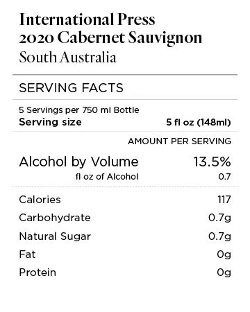 International Press 2020 Cabernet Sauvignon South Australia, Australia - Image 4