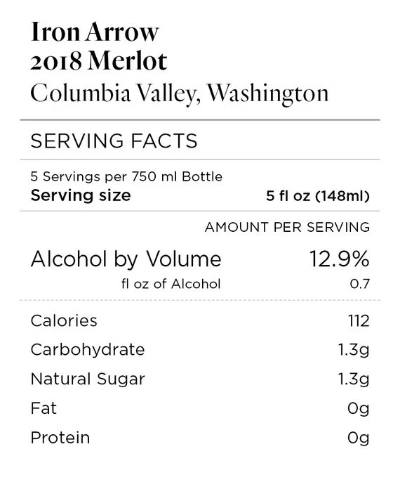 Iron Arrow 2018 Merlot Columbia Valley, Washington - Image 4