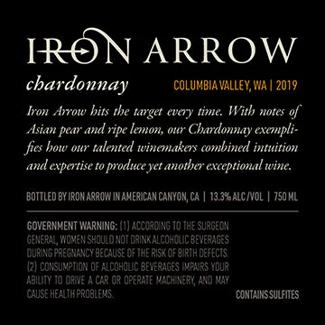 Iron Arrow 2019 Chardonnay Columbia Valley, Washington - Image 3