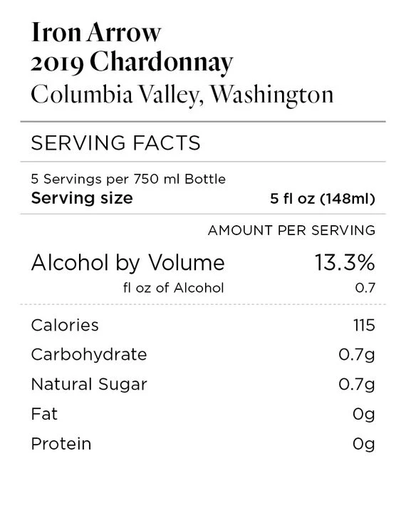 Iron Arrow 2019 Chardonnay Columbia Valley, Washington - Image 4