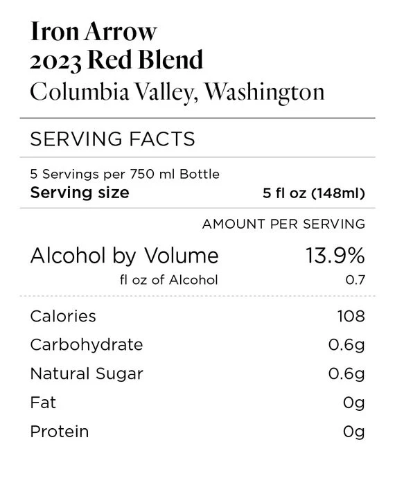 Iron Arrow 2023 Red Blend Columbia Valley, Washington - Image 4