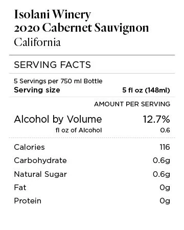 Isolani Winery 2020 Cabernet Sauvignon California - Image 4