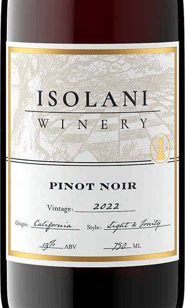 Isolani Winery 2022 Pinot Noir, California - Image 2