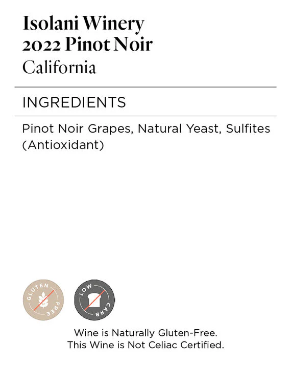 Isolani Winery 2022 Pinot Noir, California - Image 5