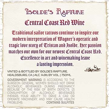 Isolde's Rapture NV Red Wine Central Coast, California - Image 3