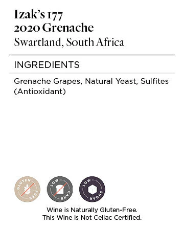 Izak's 177 2020 Grenache Swartland, South Africa - Image 5