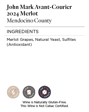 John Mark Avant-Courier 2024 Merlot Mendocino County, California - Image 5