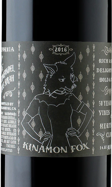 Kinamon Fox 2016 Zinfandel-Petite Sirah California - Image 2