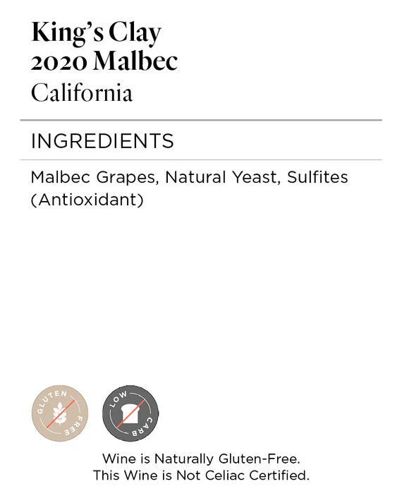 King's Clay 2020 Special Reserve Malbec California - Image 5
