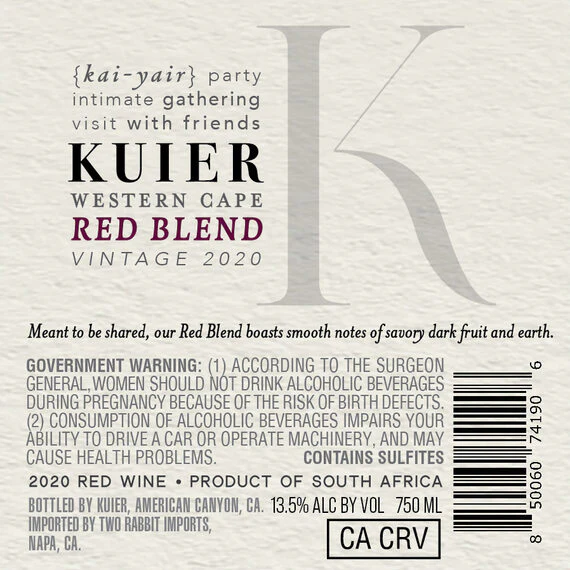 Kuier 2020 Red Blend Western Cape, South Africa - Image 3