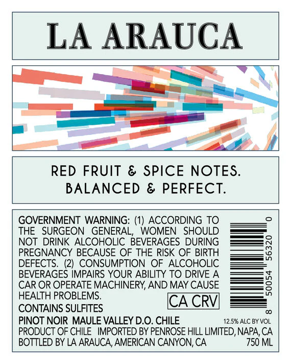 La Arauca 2020 Pinot Noir Maule Valley DO, Chile - Image 3