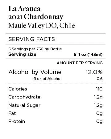 La Arauca 2021 Chardonnay Maule Valley DO, Chile - Image 4